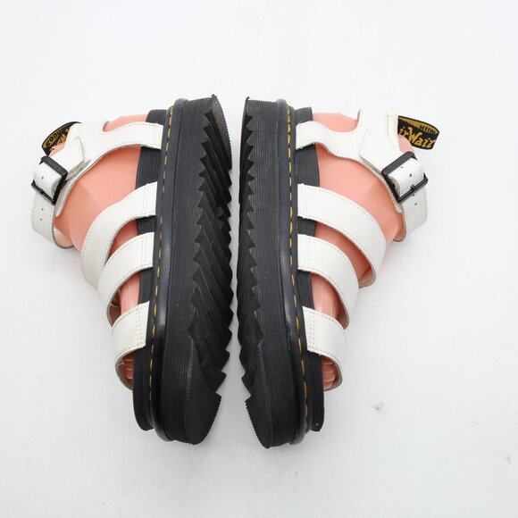 Dr. Martens Blaire Women's US Size 7 White Hydro Leather Platform Sandals - Picture 7 of 11